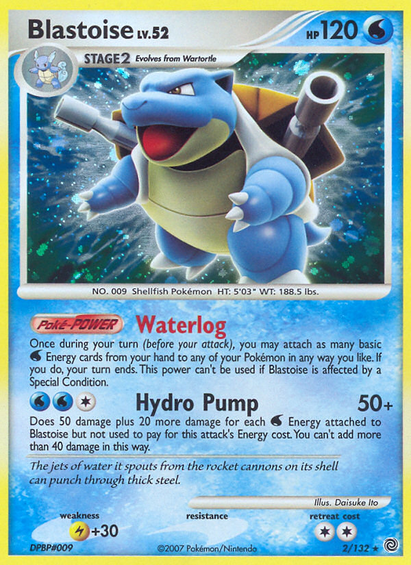 Blastoise 2 Rare Holo card from Secret Wonders