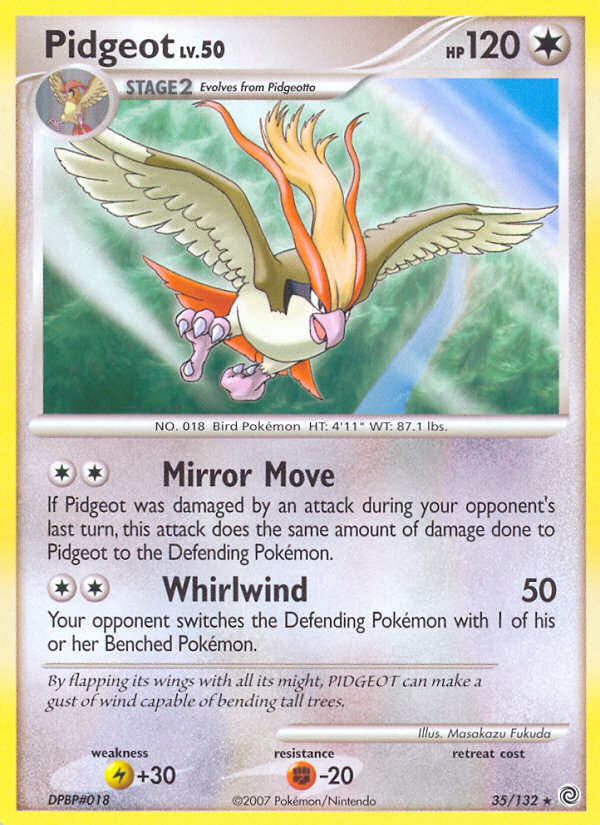Pidgeot 35/132 Rare card from Secret Wonders