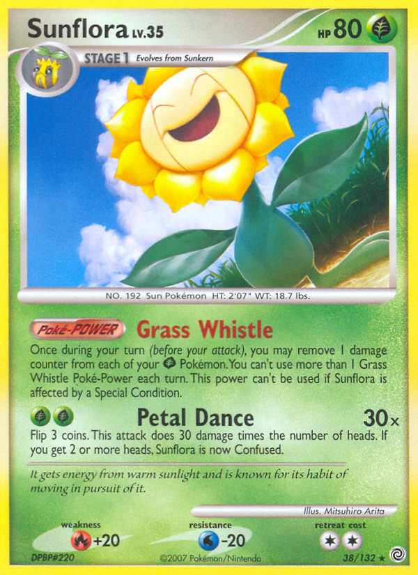 Sunflora 38/132 Rare card from Secret Wonders