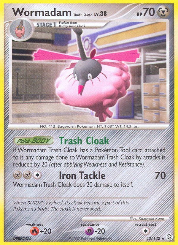 Wormadam Trash Cloak 43 Rare card from Secret Wonders