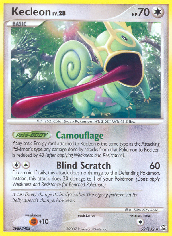 Kecleon 52 Uncommon card from Secret Wonders