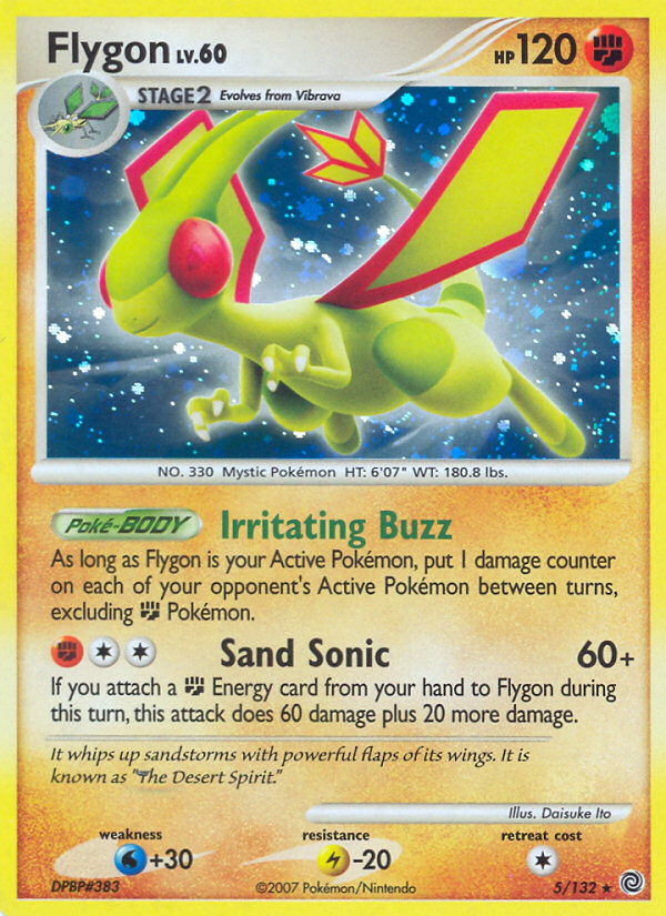 Flygon 5/132 Rare Holo card from Secret Wonders