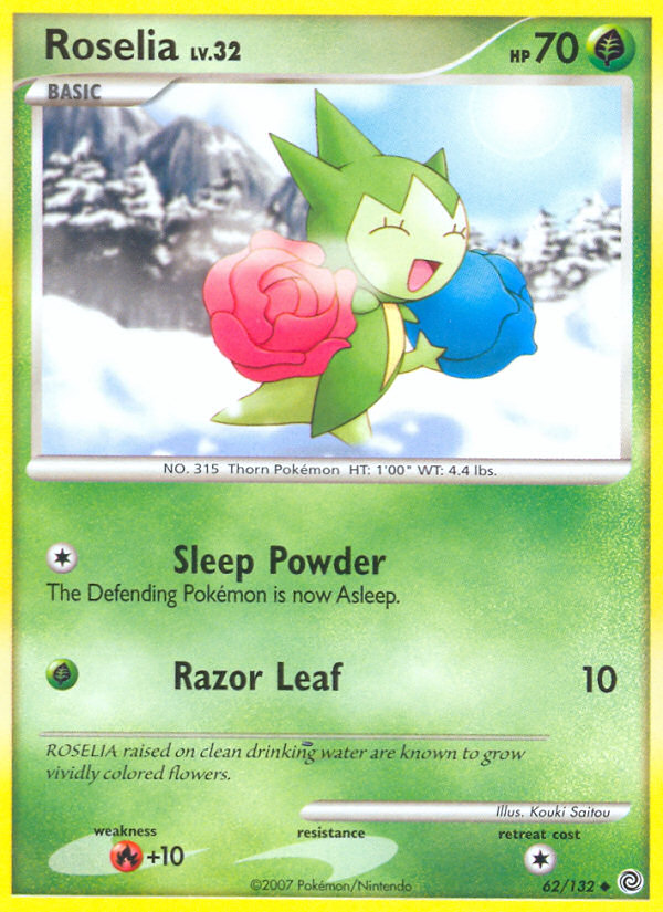 Roselia 62 Uncommon card from Secret Wonders