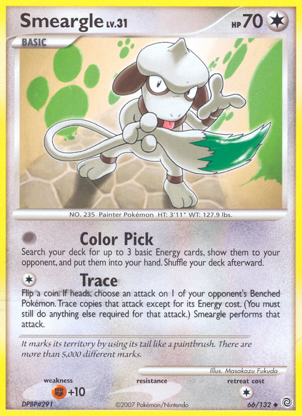 Smeargle 66 Uncommon card from Secret Wonders