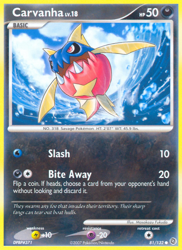 Carvanha 81 Common card from Secret Wonders