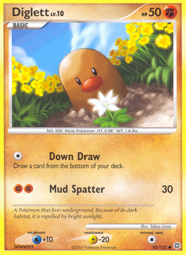 Diglett 85 Common card from Secret Wonders