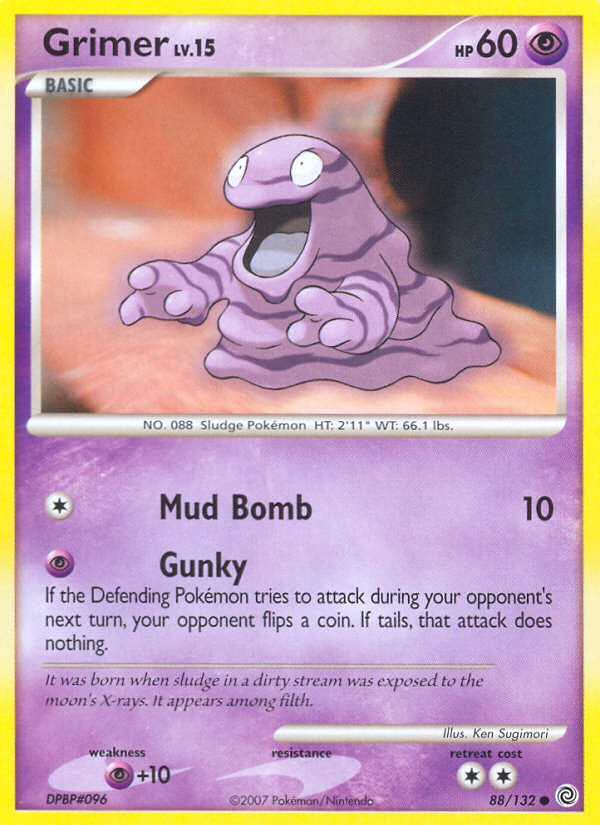 Grimer 88 Common card from Secret Wonders