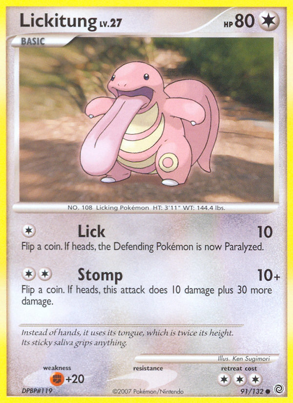 Lickitung 91/132 Common card from Secret Wonders