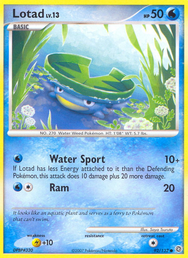 Lotad 92 Common card from Secret Wonders