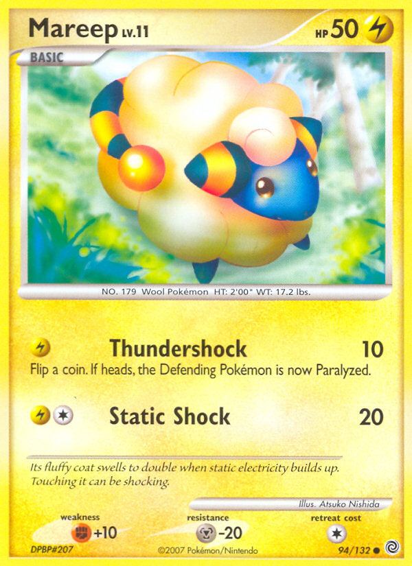 Mareep 94 Common card from Secret Wonders