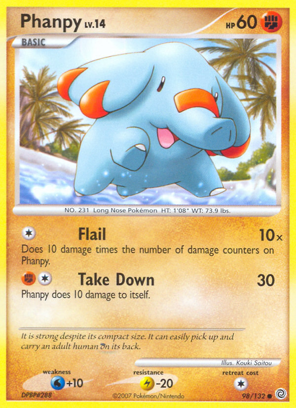 Phanpy 98/132 Common card from Secret Wonders
