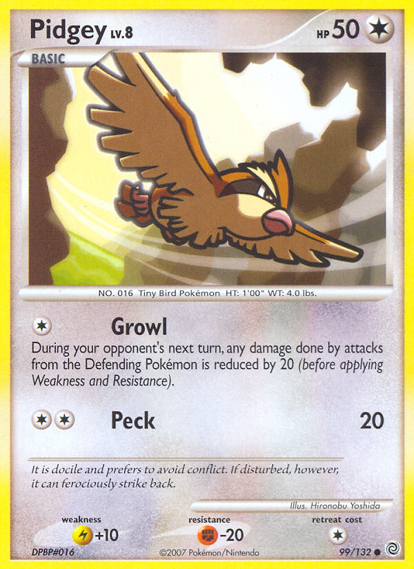 Pidgey 99 Common card from Secret Wonders