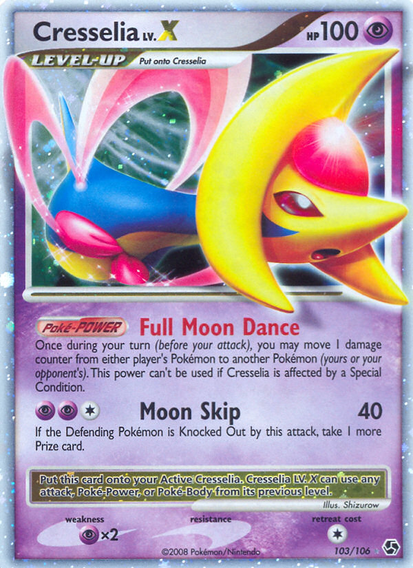 Cresselia LV.X 103/106 Rare Holo LV.X card from Great Encounters