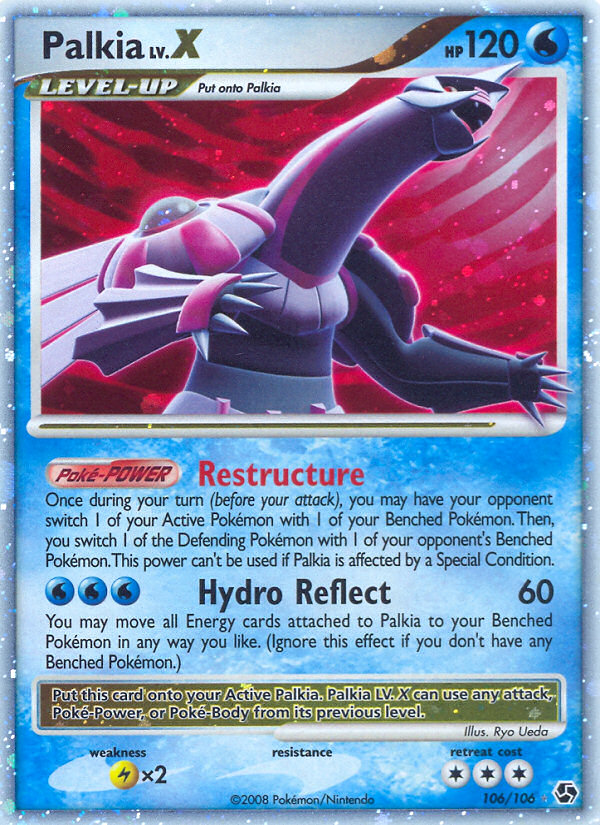 Palkia LV.X 106 Rare Holo LV.X card from Great Encounters