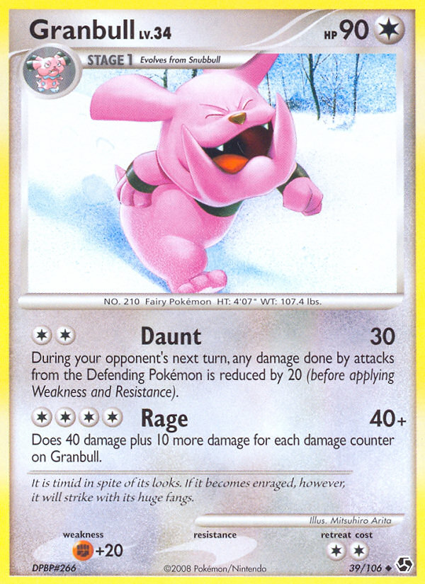 Granbull 39/106 Uncommon card from Great Encounters
