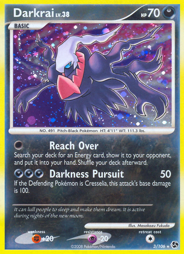 Darkrai 3 Rare Holo card from Great Encounters
