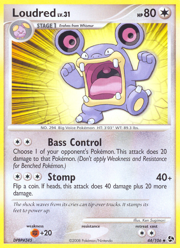 Loudred 44 Uncommon card from Great Encounters