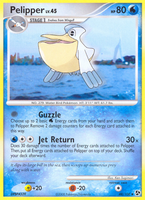 Pelipper 48 Uncommon card from Great Encounters