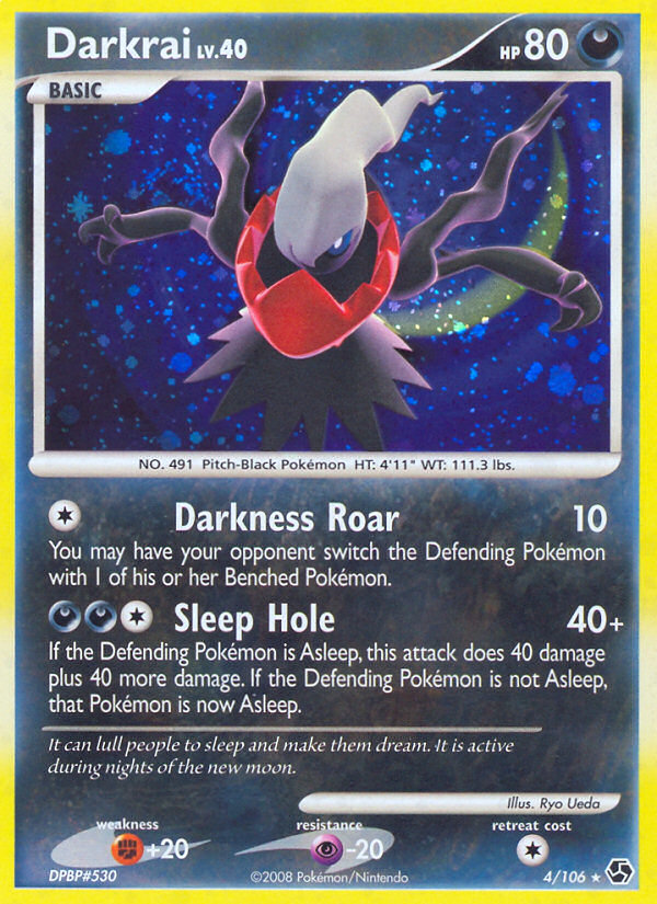 Darkrai 4 Rare Holo card from Great Encounters