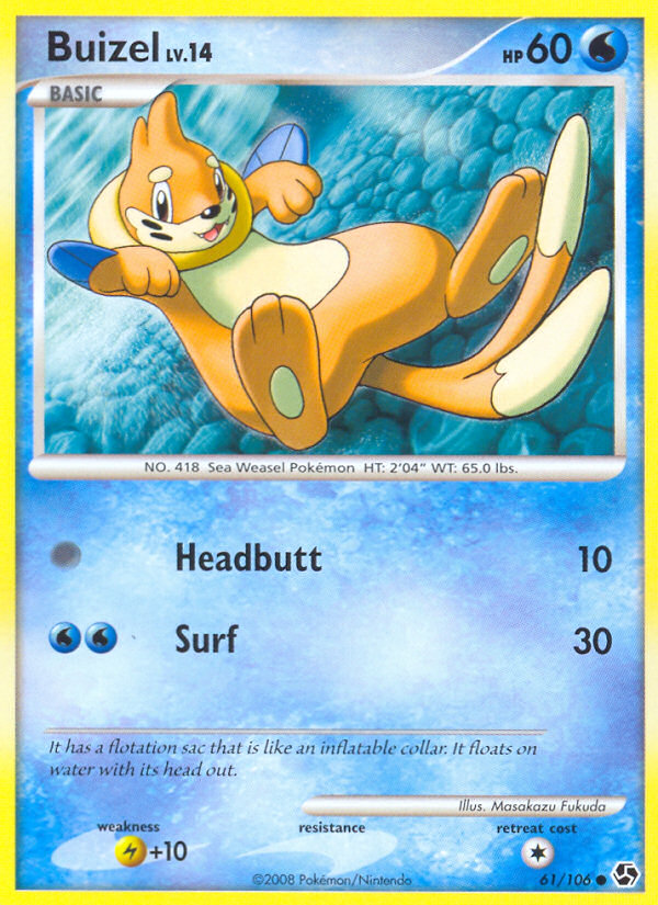Buizel 61 Common card from Great Encounters