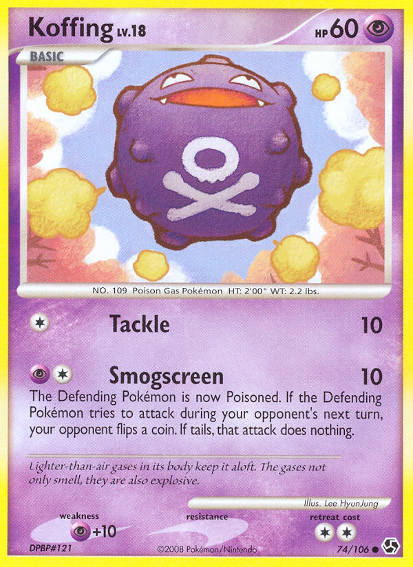Koffing 74 Common card from Great Encounters