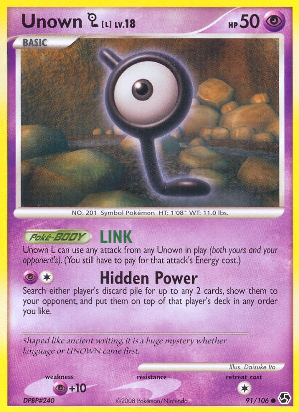 Unown [L] 91 Common card from Great Encounters
