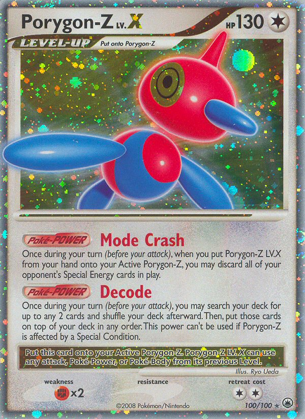 Porygon-Z LV.X 100 Rare Holo LV.X card from Majestic Dawn