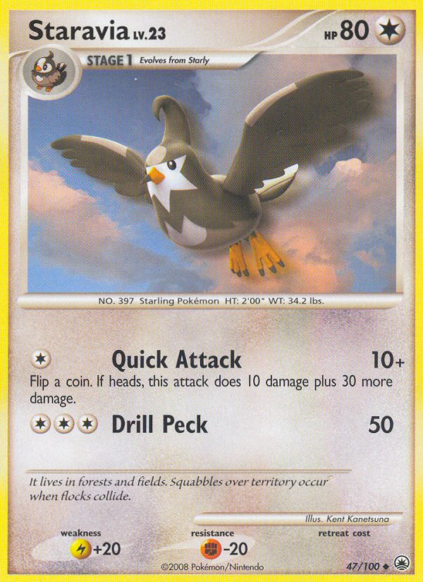 Staravia 47/100 Uncommon card from Majestic Dawn