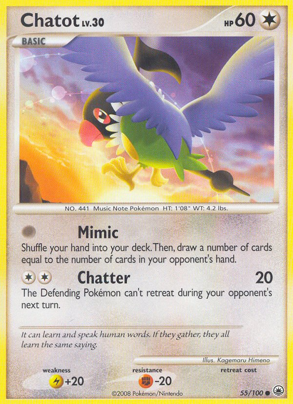 Chatot 55 Common card from Majestic Dawn