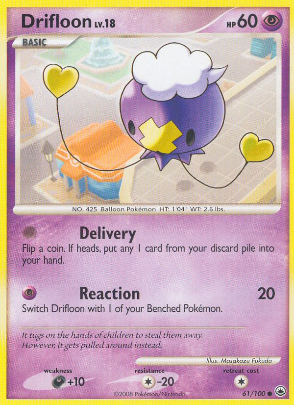 Drifloon 61/100 Common card from Majestic Dawn