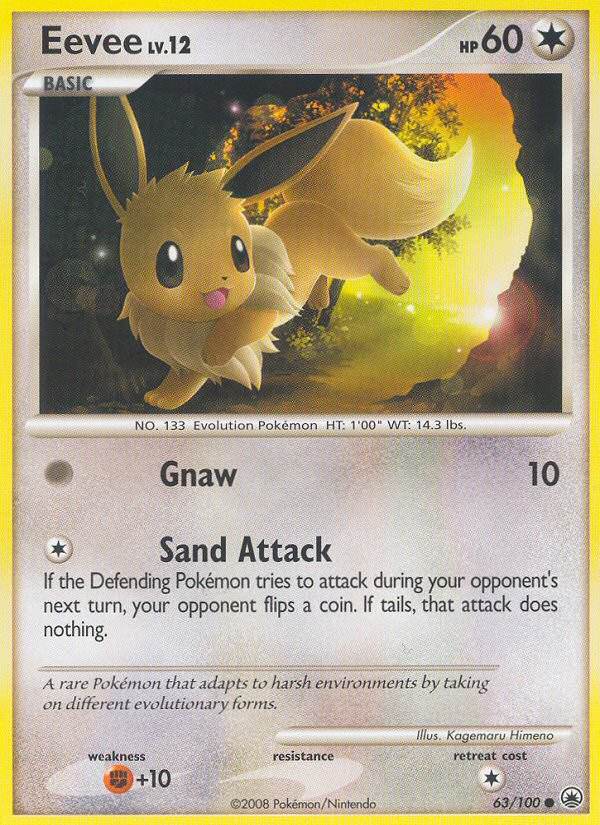 Eevee 63 Common card from Majestic Dawn