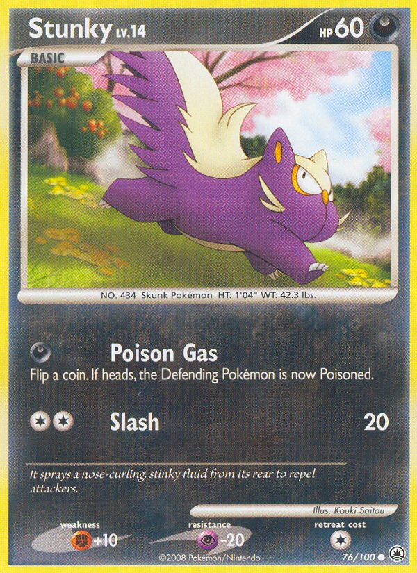 Stunky 76/100 Common card from Majestic Dawn