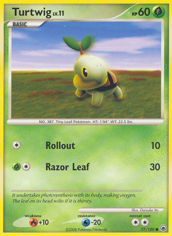 Turtwig 77 Common card from Majestic Dawn