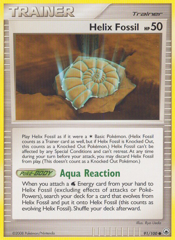 Helix Fossil 91 Common card from Majestic Dawn