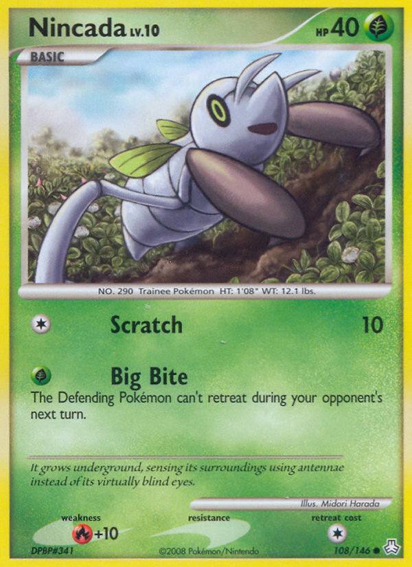 Nincada 108 Common card from Legends Awakened