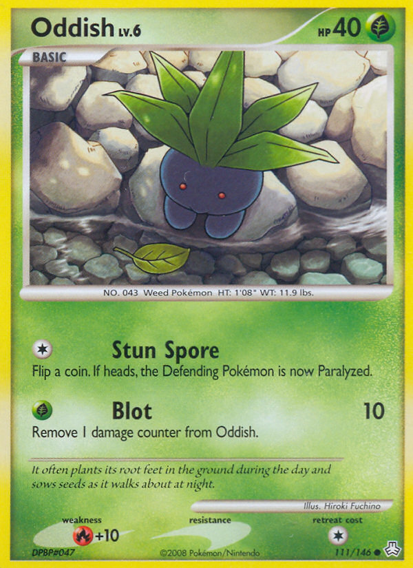 Oddish 111 Common card from Legends Awakened