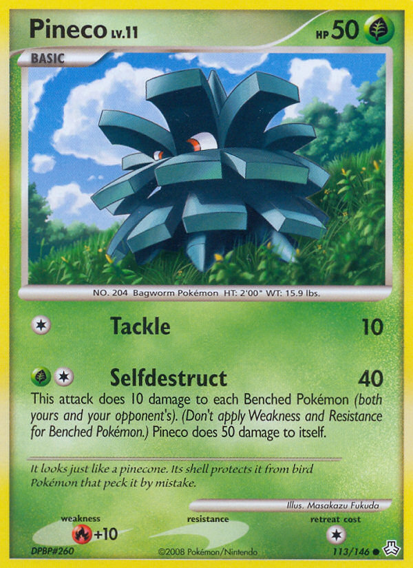 Pineco 113 Common card from Legends Awakened