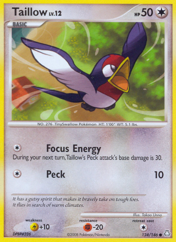 Taillow 124 Common card from Legends Awakened