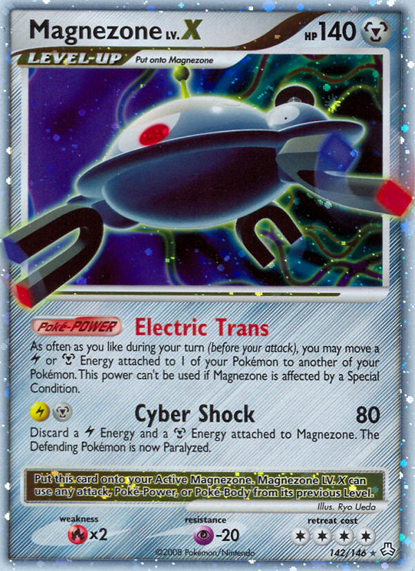 Magnezone LV.X 142 Rare Holo LV.X card from Legends Awakened