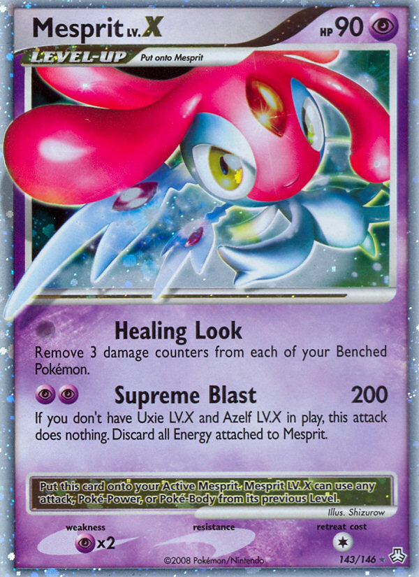 Mesprit LV.X 143/146 Rare Holo LV.X card from Legends Awakened