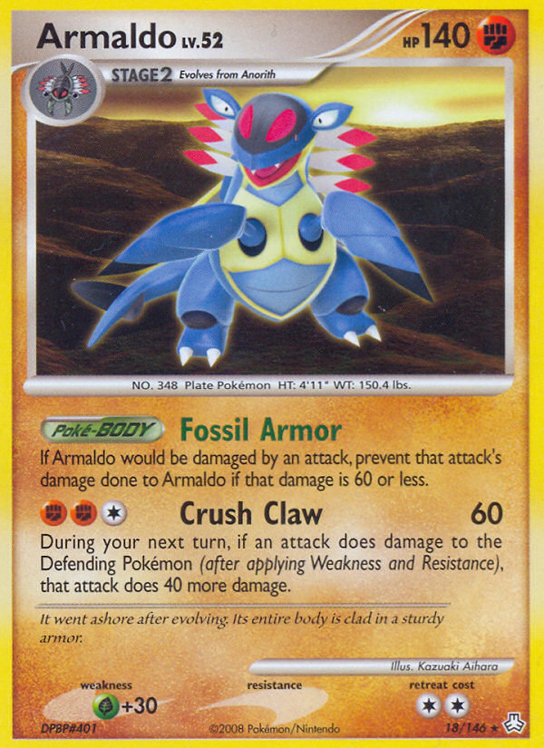 Armaldo 18 Rare card from Legends Awakened