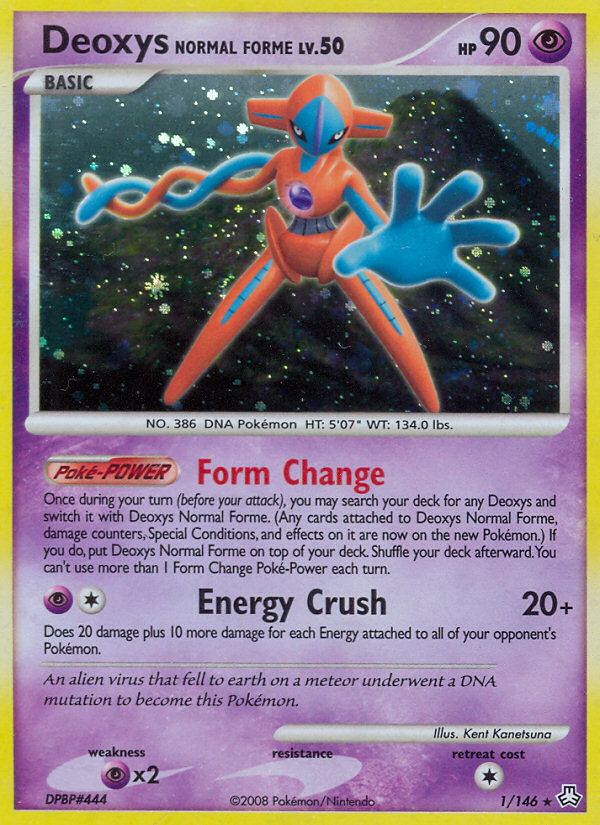 Deoxys Normal Forme 1 Rare Holo card from Legends Awakened