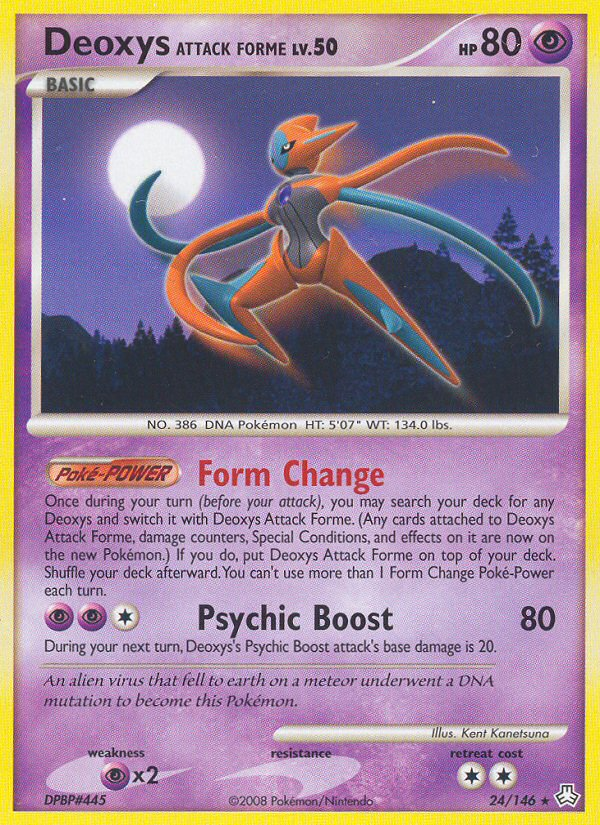 Deoxys Attack Forme 24/146 Rare card from Legends Awakened