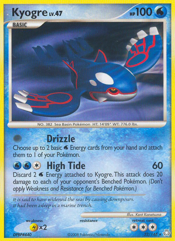 Kyogre 32 Rare card from Legends Awakened