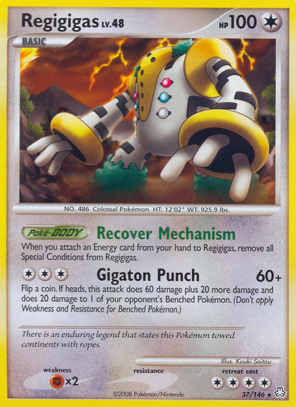 Regigigas 37 Rare card from Legends Awakened
