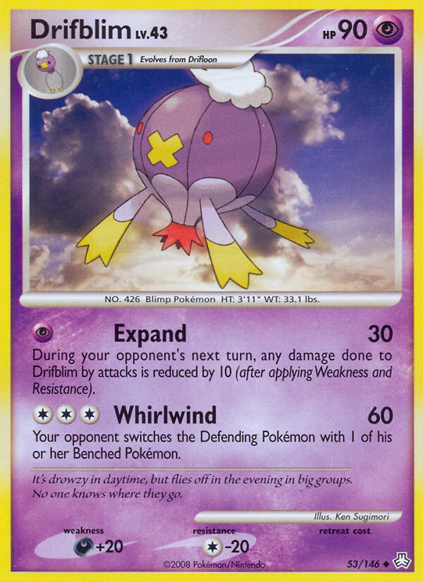 Drifblim 53/146 Uncommon card from Legends Awakened