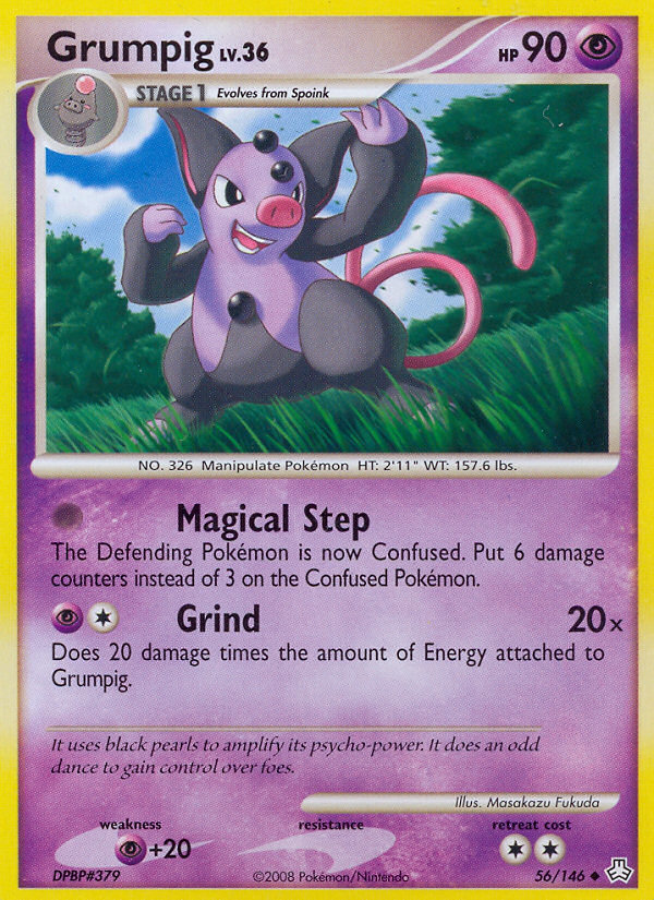 Grumpig 56 Uncommon card from Legends Awakened