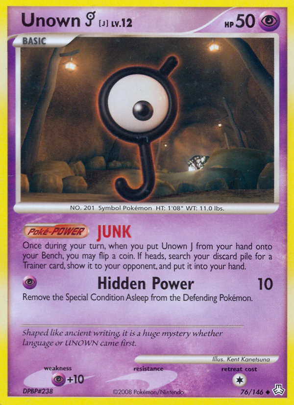 Unown [J] 76 Uncommon card from Legends Awakened
