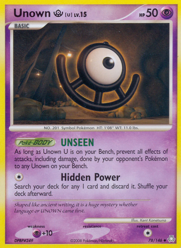 Unown [U] 78 Uncommon card from Legends Awakened