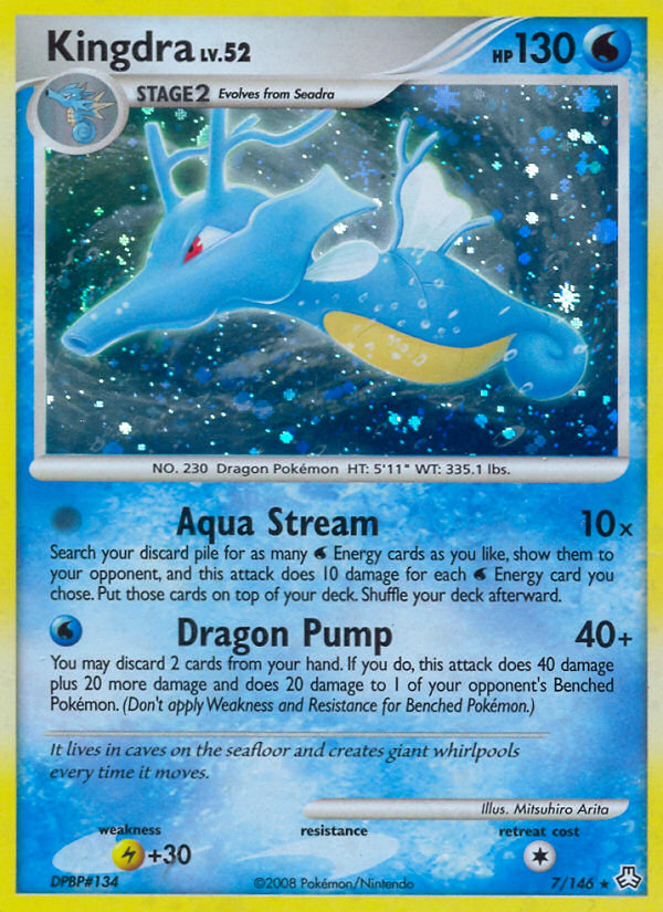 Kingdra 7/146 Rare Holo card from Legends Awakened